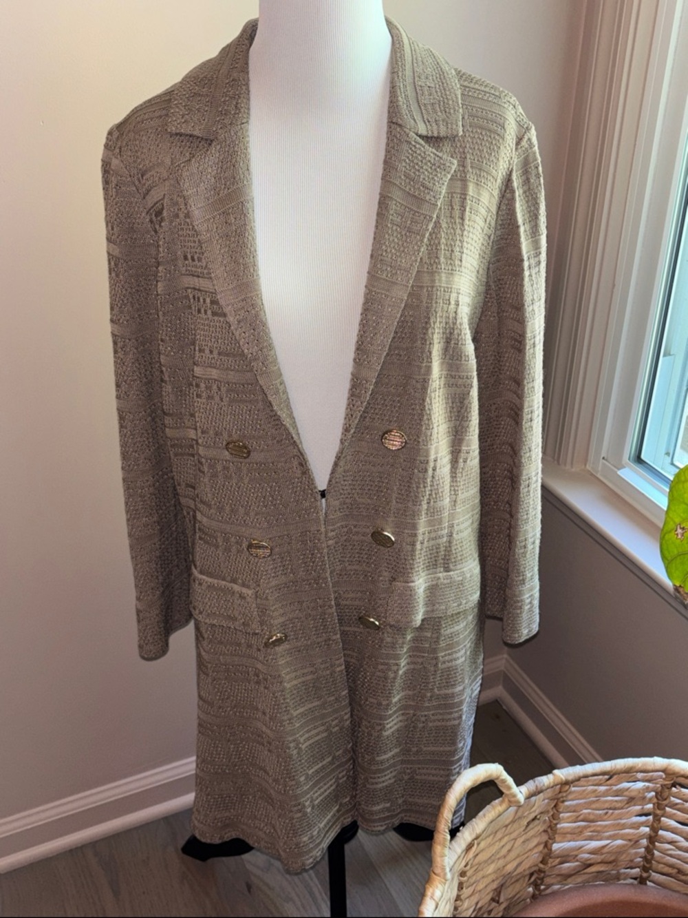 MISOOK TaupeKnit Blazer Medium MSRP $500